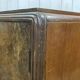 Small English Art Deco student wardrobe in walnut from the 1950s.