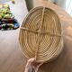 Round rattan and brass trays 1970 by Gabriella Crespi