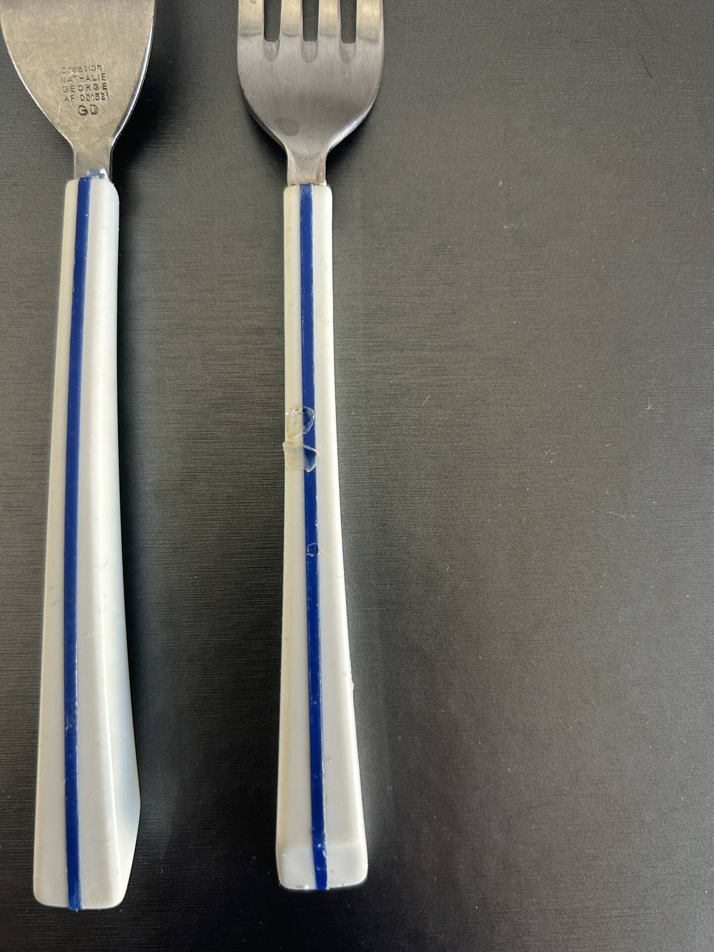 6 place settings Nathalie Georges for Air France 1980