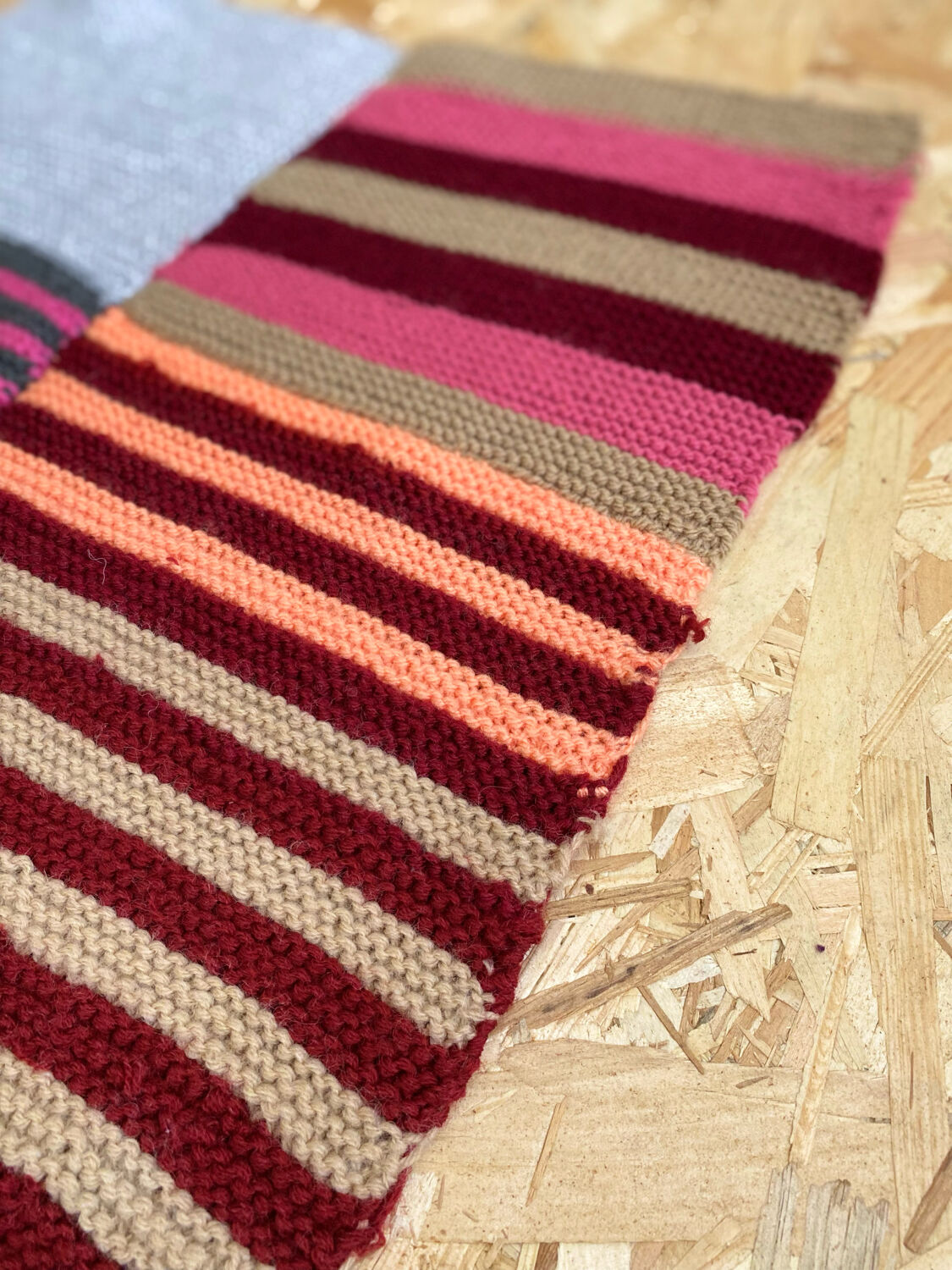 Wool patchwork plaid