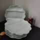 Set of 5 porcelain asparagus plates Lafarge Limoges France