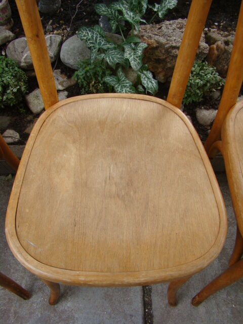 Lot of six old bistro chairs