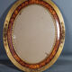 Old oval frame gilded stucco wood 50.5x40 cm, leaf 40x29.8 cm circa 1930 SB