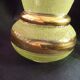 Two vintage green vases in glass and granite effect 50s