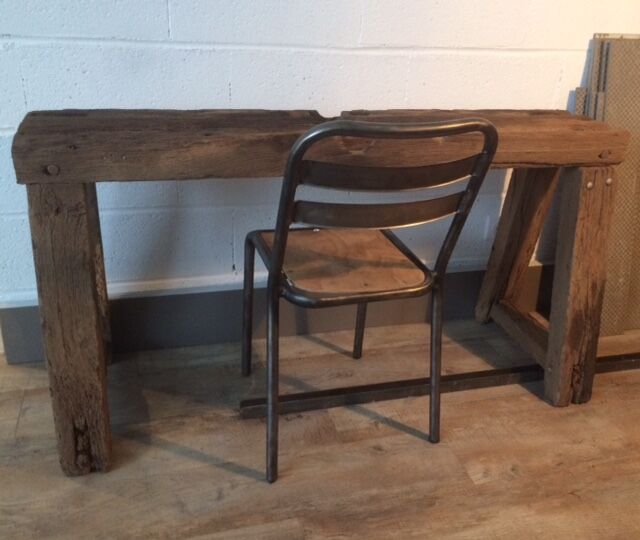 Workbench out of his barn wood