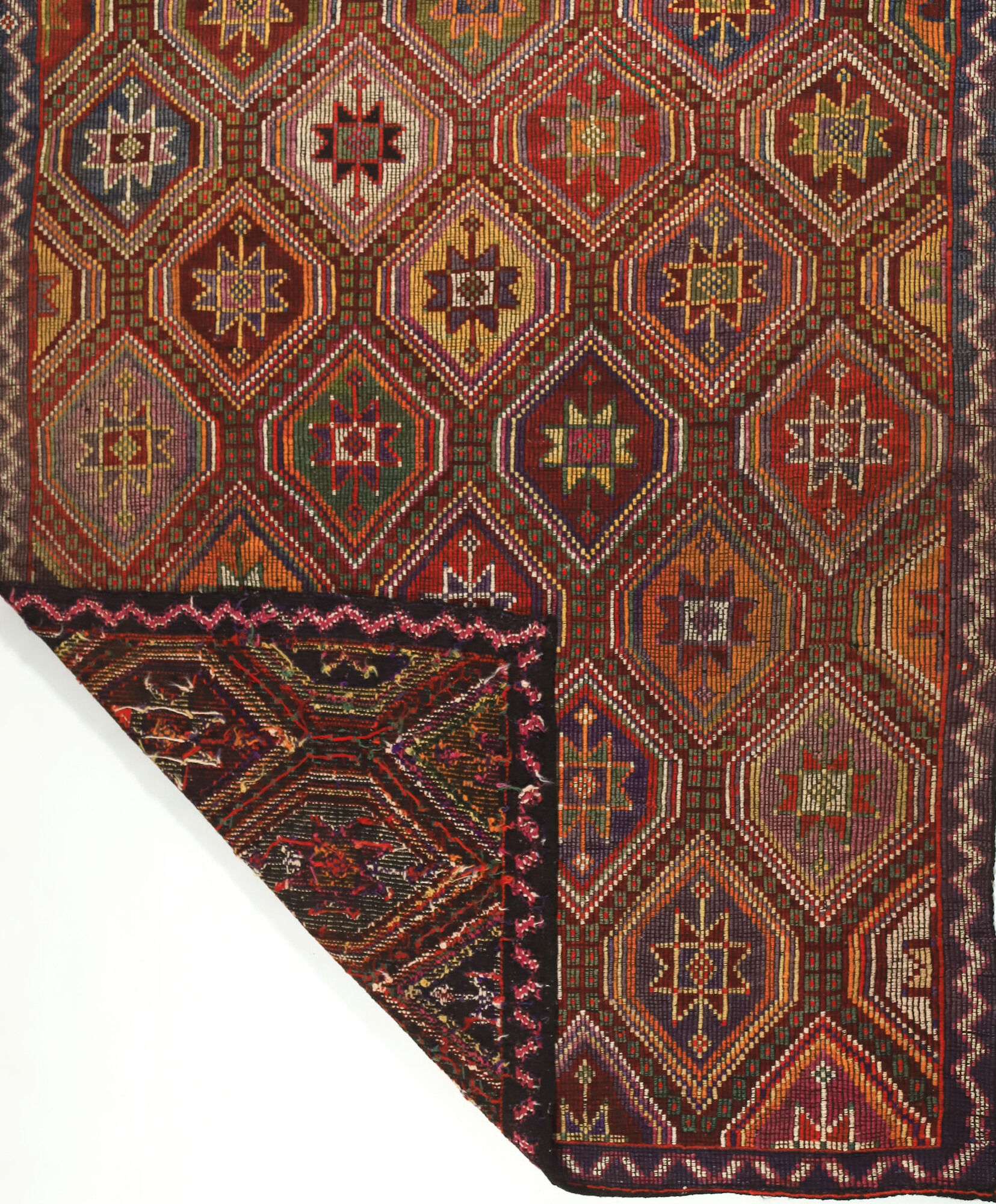 Tapis kilim artisanal anatolien 258 cm x 173 cm