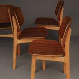 Model 155 Shell Chairs by Børge Mogensen for Søborg Møbelfabrik. Denmark