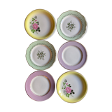 6 vintage flat plates