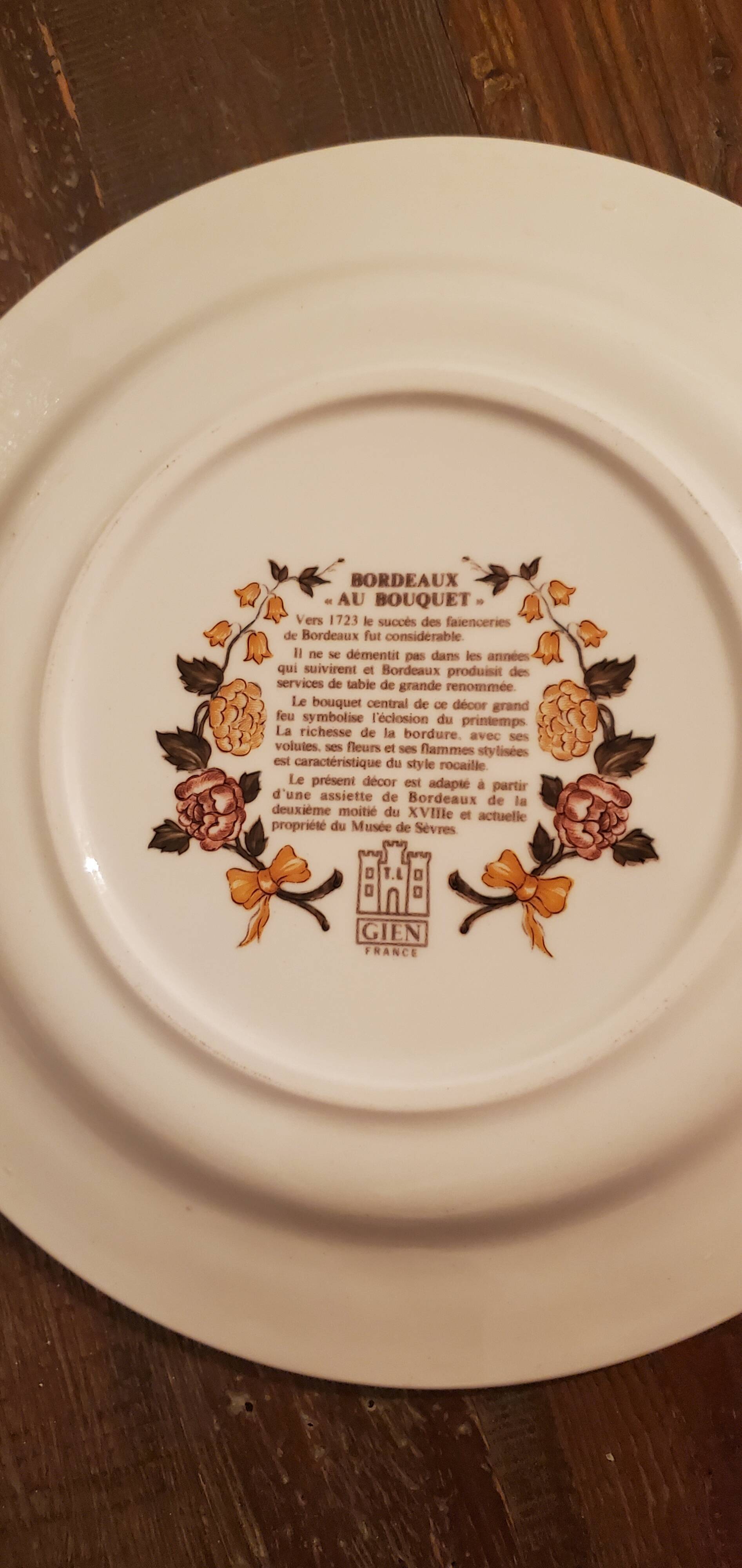 Assiette de Gien
