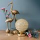 Vintage Art Deco globe lamp in yellow Clichy glass