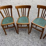 Set of 5 1950s bistro chairs
