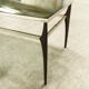 Coffee table Italian design 1960 restored black, chrome and smoked glass