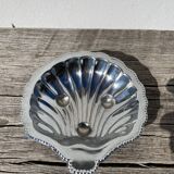 Silver metal shell butter dish