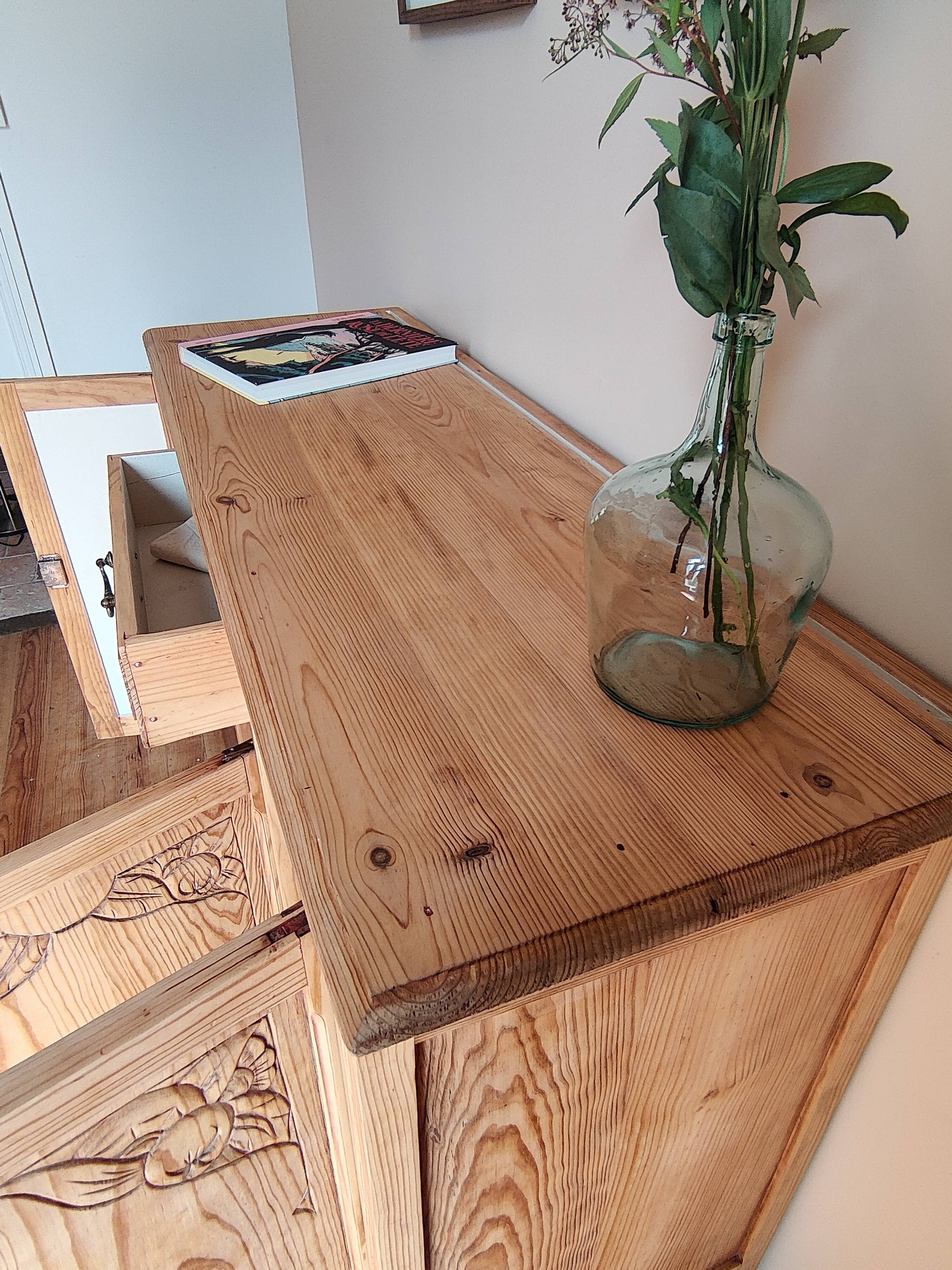 Low wooden buffet