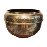 Old brass planter