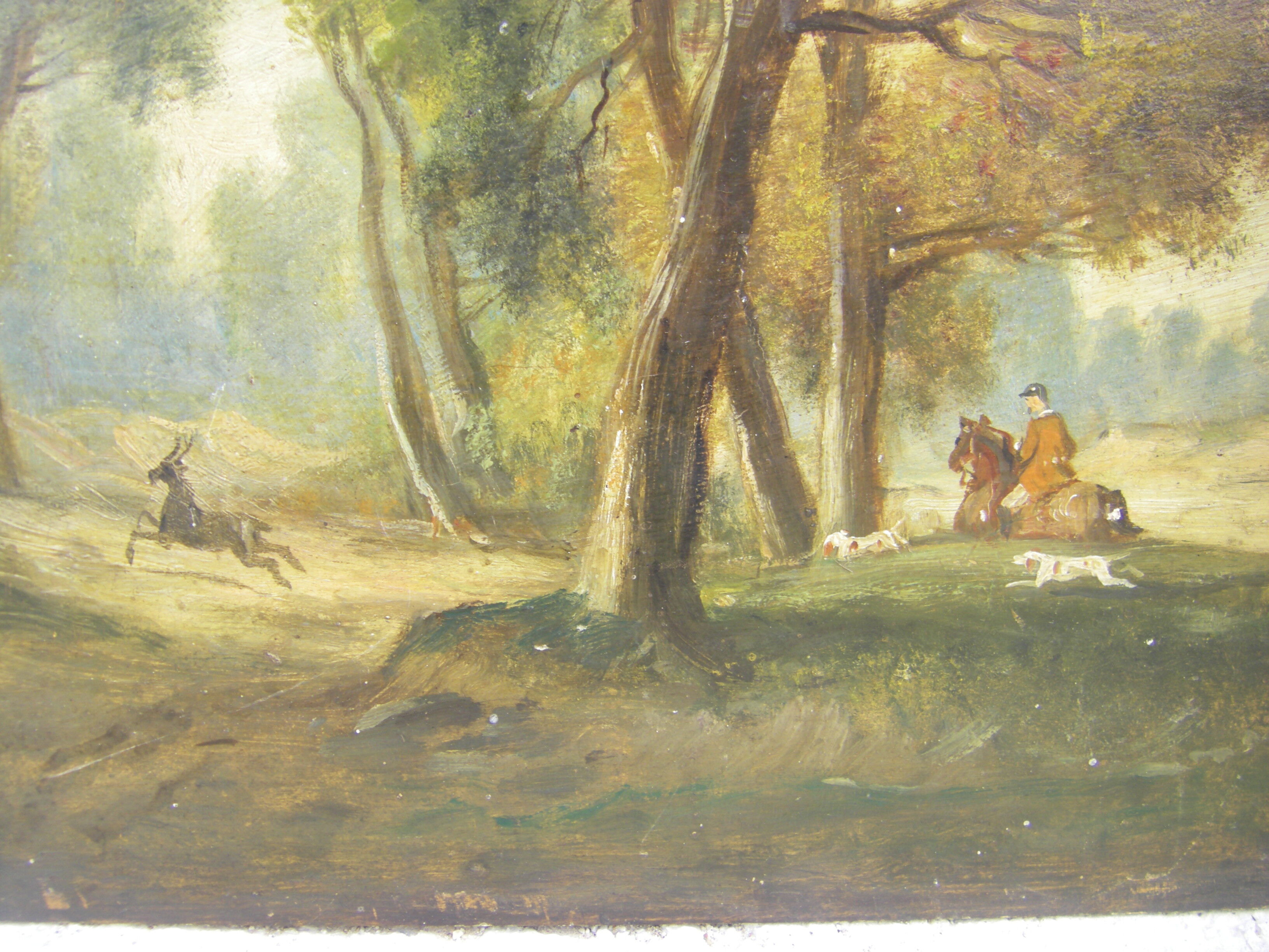 Two ancient paintings "hunting scenes"