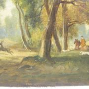 Two ancient paintings "hunting scenes"