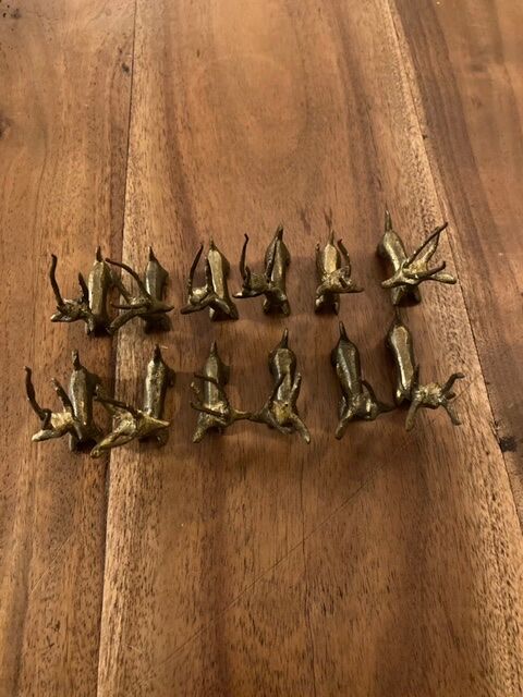 Ethnic bronze knife holders