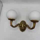 Double gold wall light