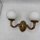 Double gold wall light