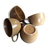 Series of 4 sandstone cups