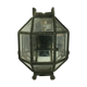 Metal and brass wall light with mirror background 1900