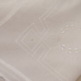 Former embroidered sheet monogram MP embroidery open day row sheets 320 x 200 cm