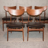 Series of 5 HP Hansen chairs for Mobelindustri