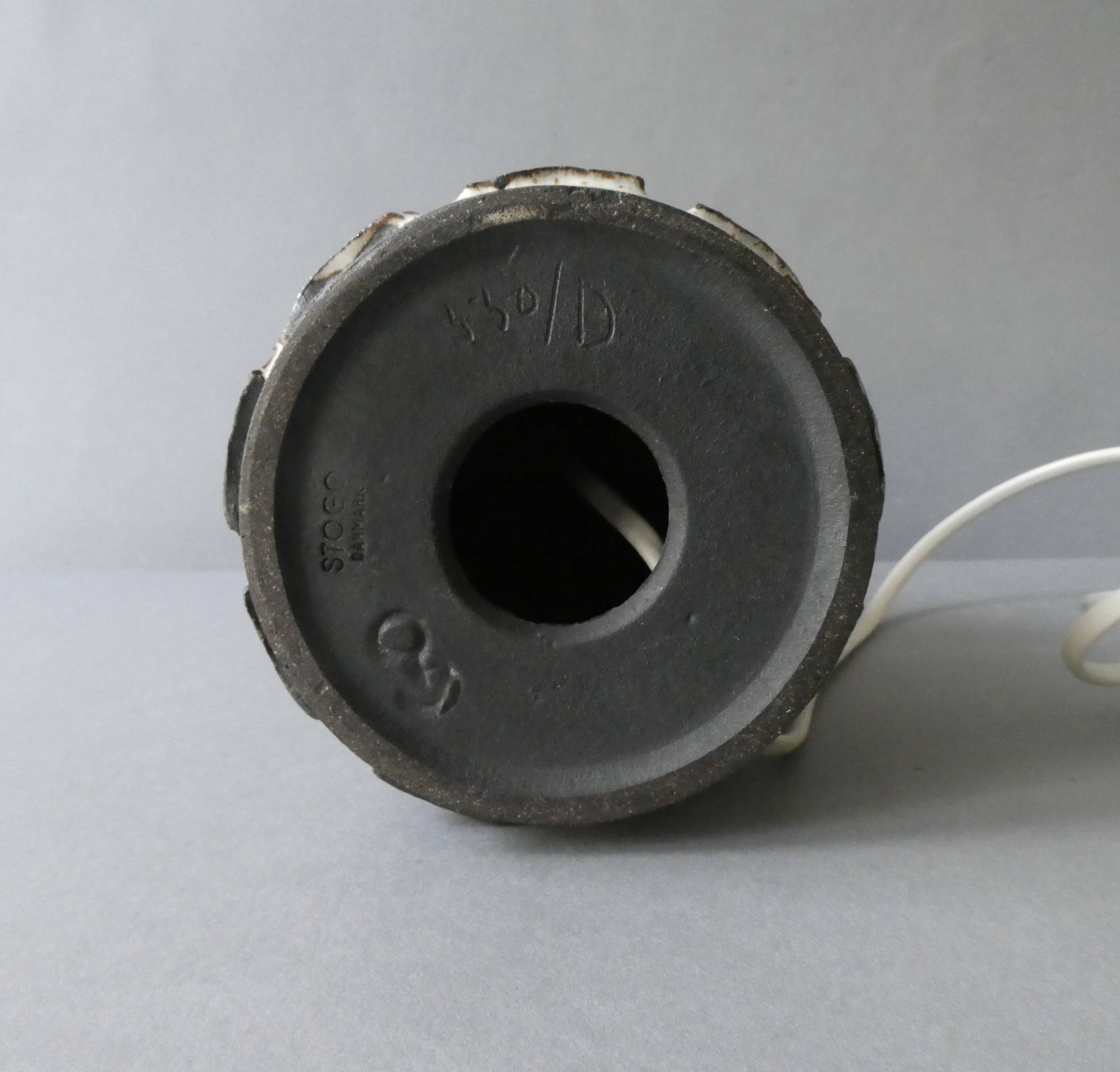 Ceramic lamp signed Stogo Danmark, circa 1960