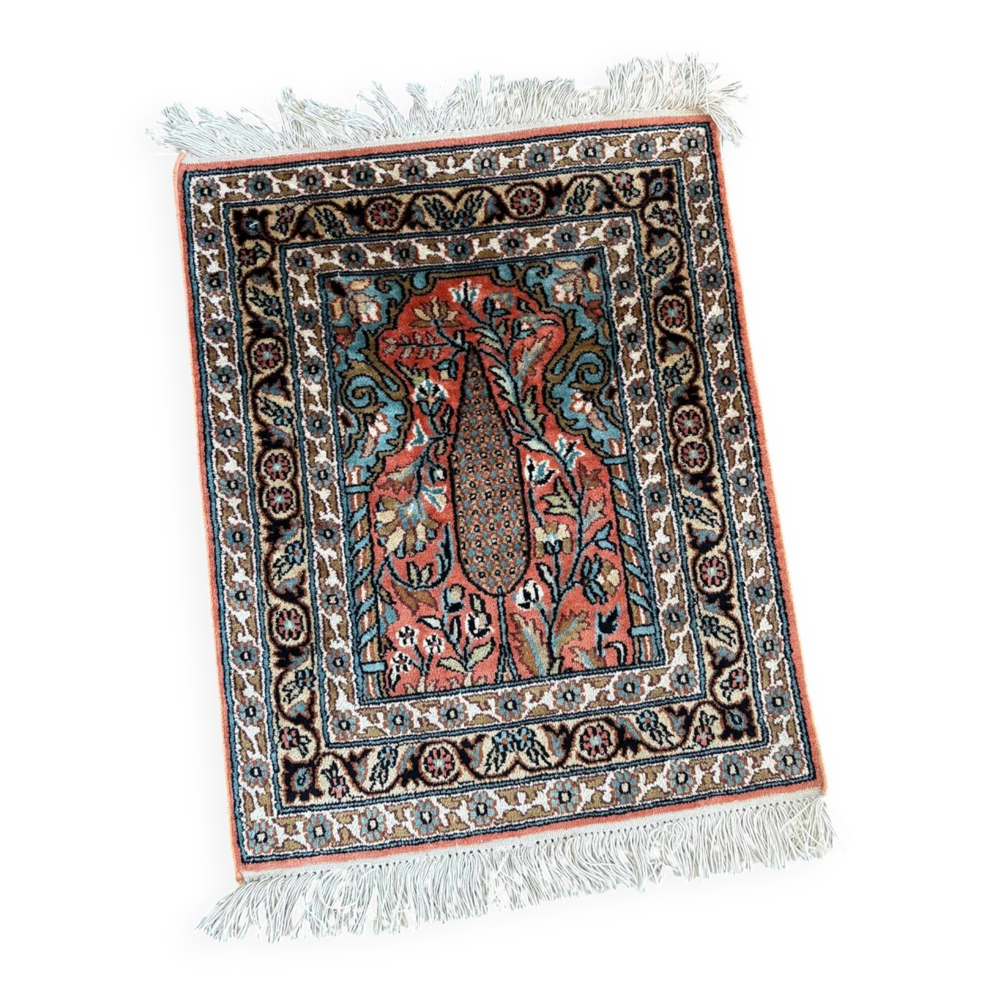 Cashmere silk carpet