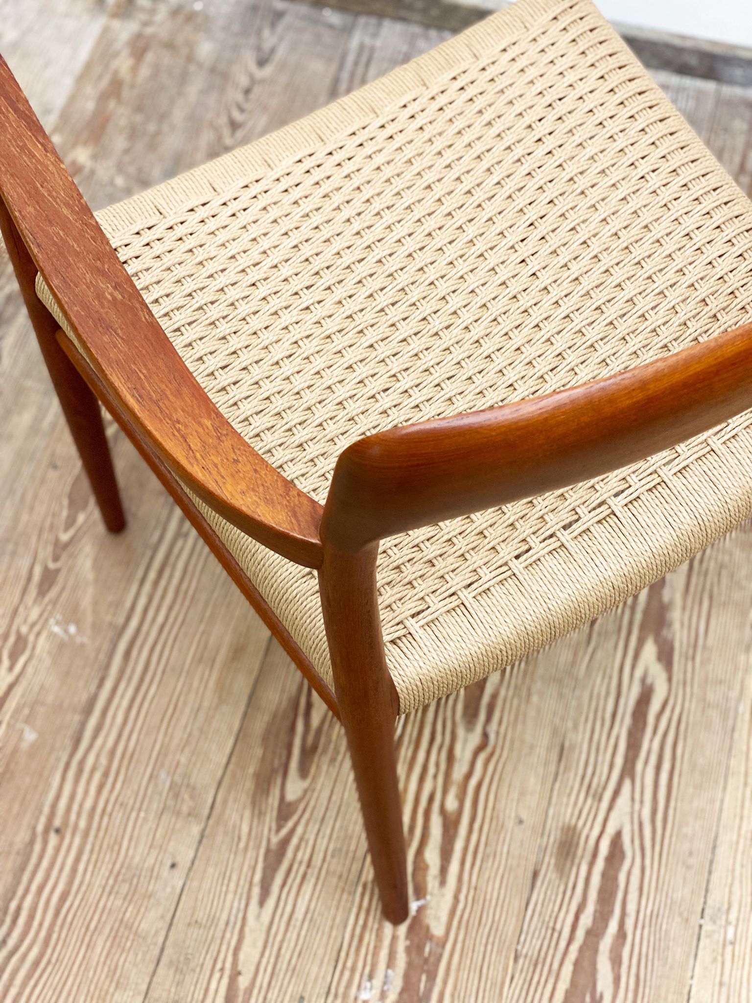 Mid century teak armrest chair by Niels O. Møller for J.L. Moller, Model 56, Denmark, 1950s