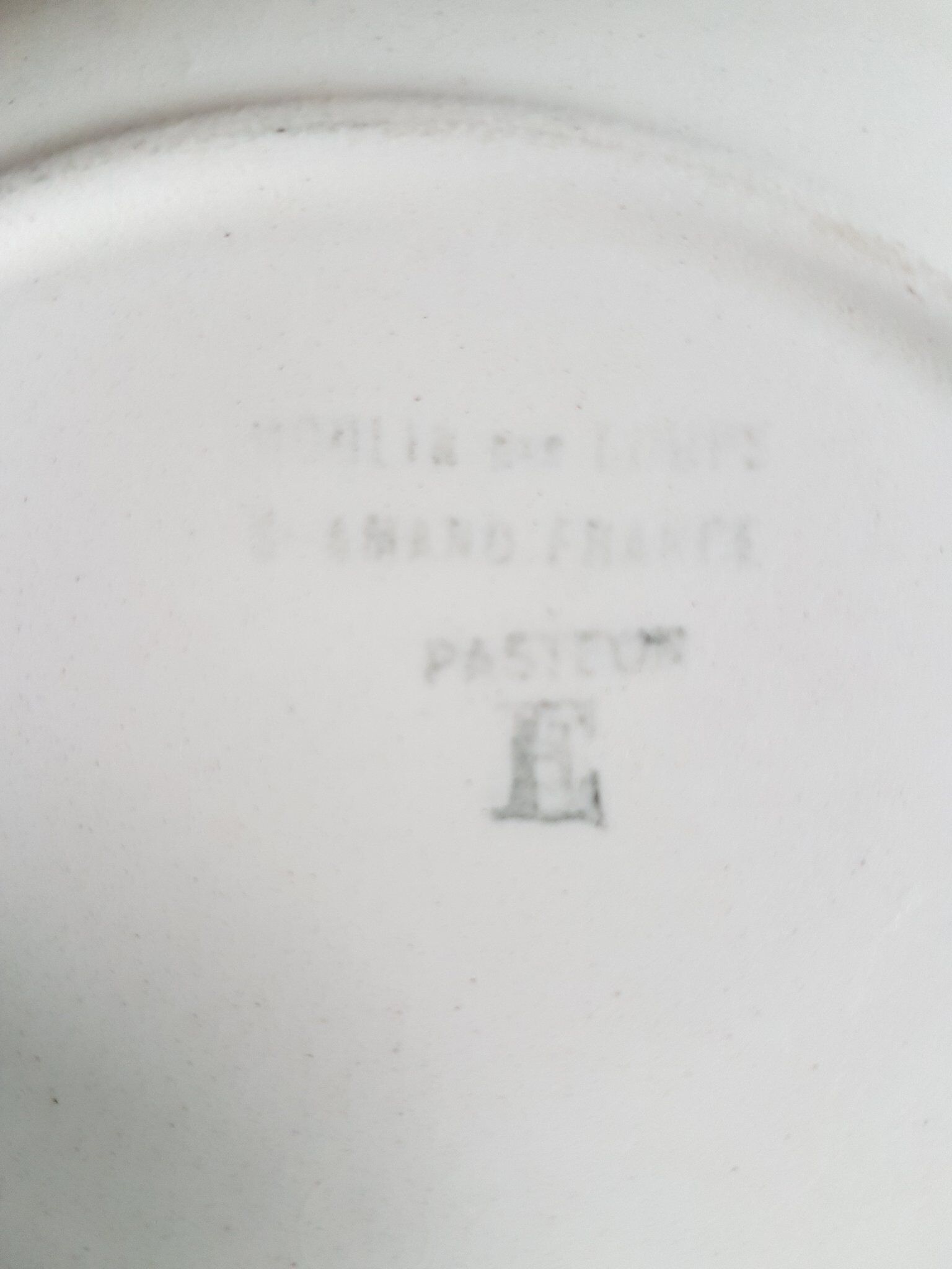 Assiette à dessert en faïence Moulin des Loups service Pasteur