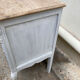 Adorable small chest of drawers or weathered white console.