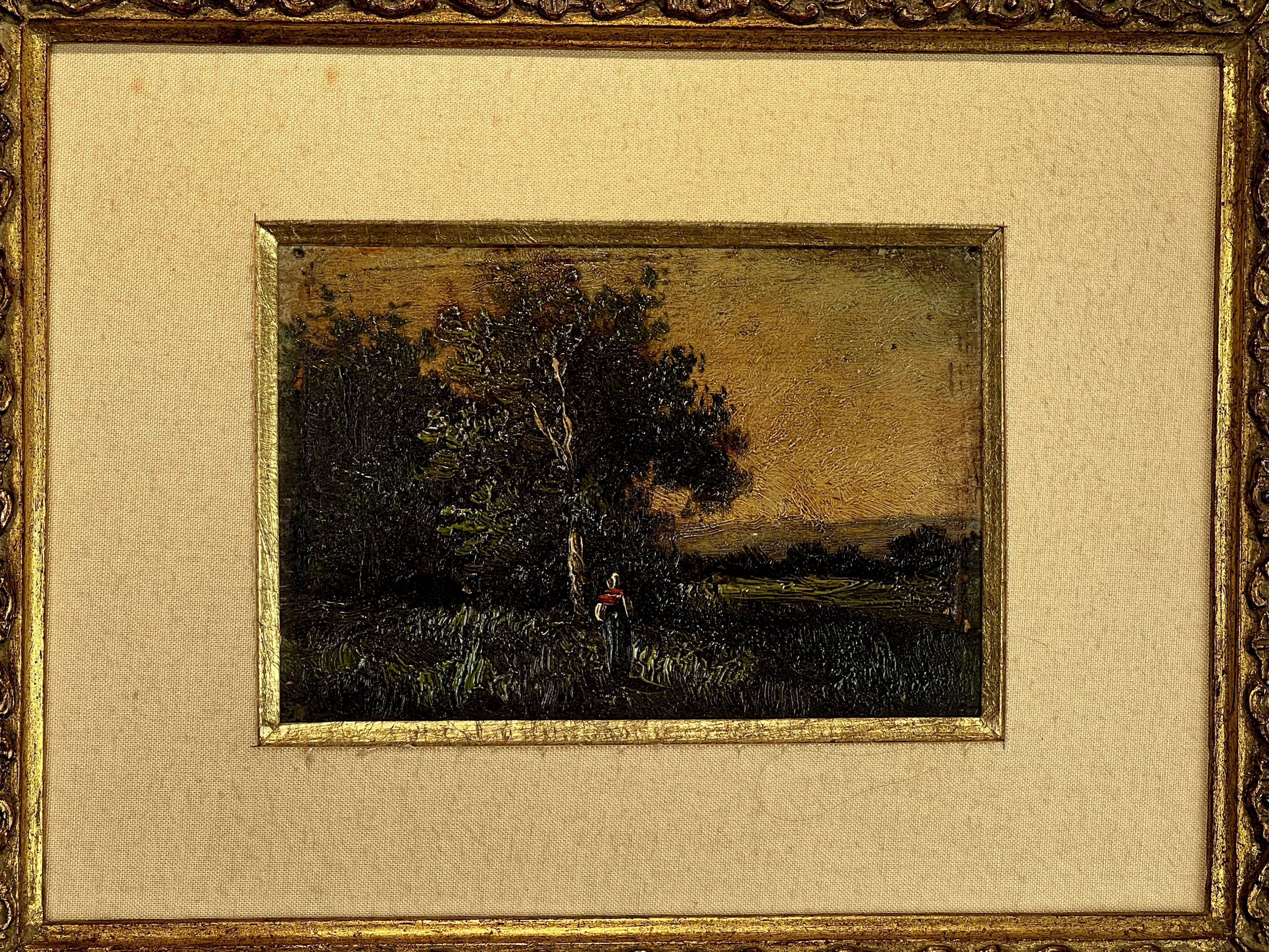 PAINTING / PAINTING / OIL ON CANVAS (PEASANT WOMAN IN THE FIELDS) WELL FRAMED 36 X 30