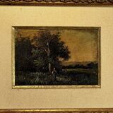 PAINTING / PAINTING / OIL ON CANVAS (PEASANT WOMAN IN THE FIELDS) WELL FRAMED 36 X 30