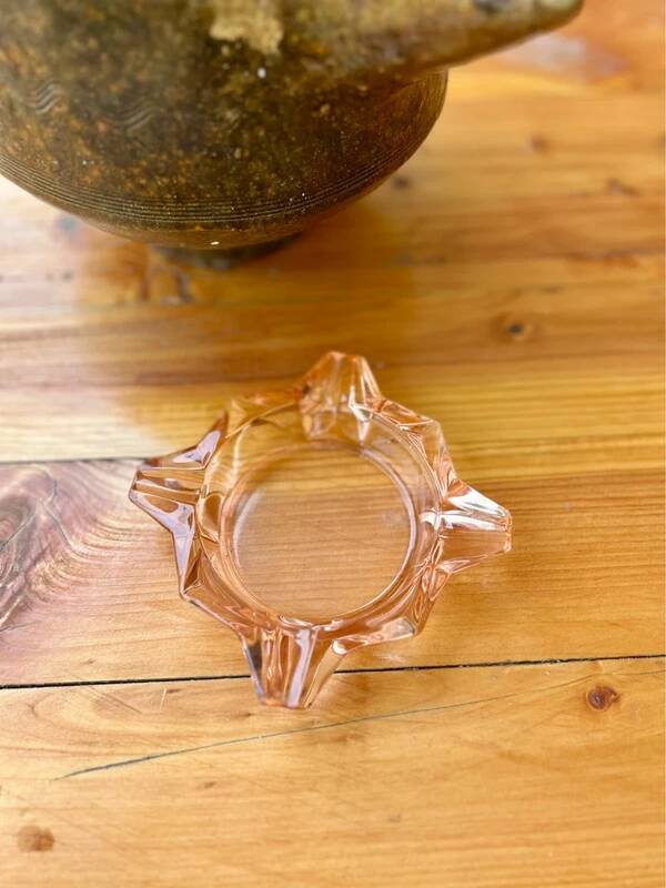 Vintage rosaline ashtray