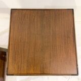 Mid-Century Pair of Side Tables with Wheels, Wood, 1960s