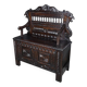 Banc coffre en chêne, style néo-gothique – début XXe
