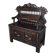 Banc coffre en chêne, style néo-gothique – début XXe