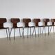 Set of 6 dining chairs model 3103 by Arne Jacobsen
