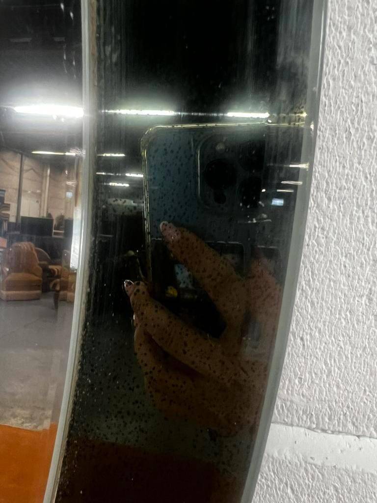 Miroir ovale vintage en verre Knitter Duro