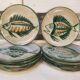 Series of 10 flat plates robert picault - 60s - fish series