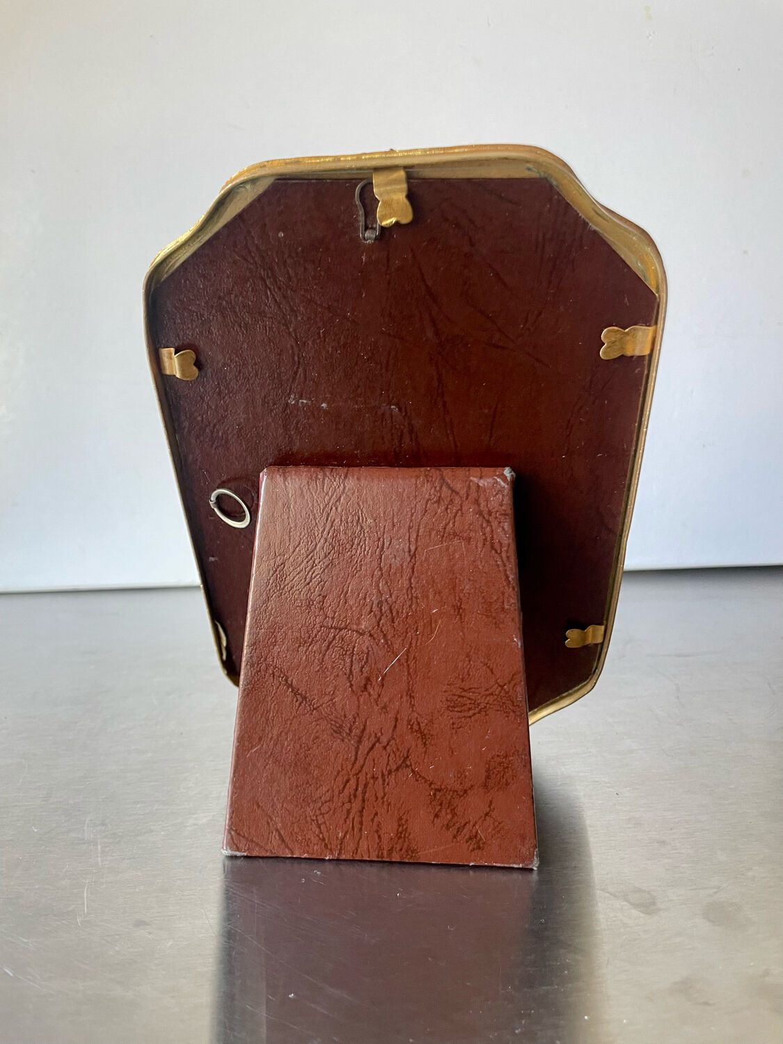 Cadre photo en métal de couleur or vintage 18 cm x 12,5 cm