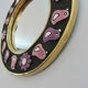 Miroir en céramique rond Mithé Espelt années 70 25cm