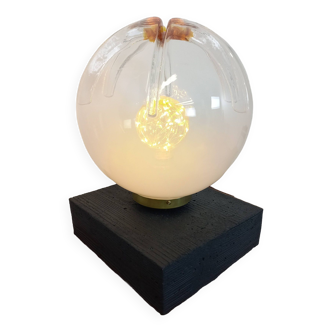 Lampe globe Mazzega en verre de Murano