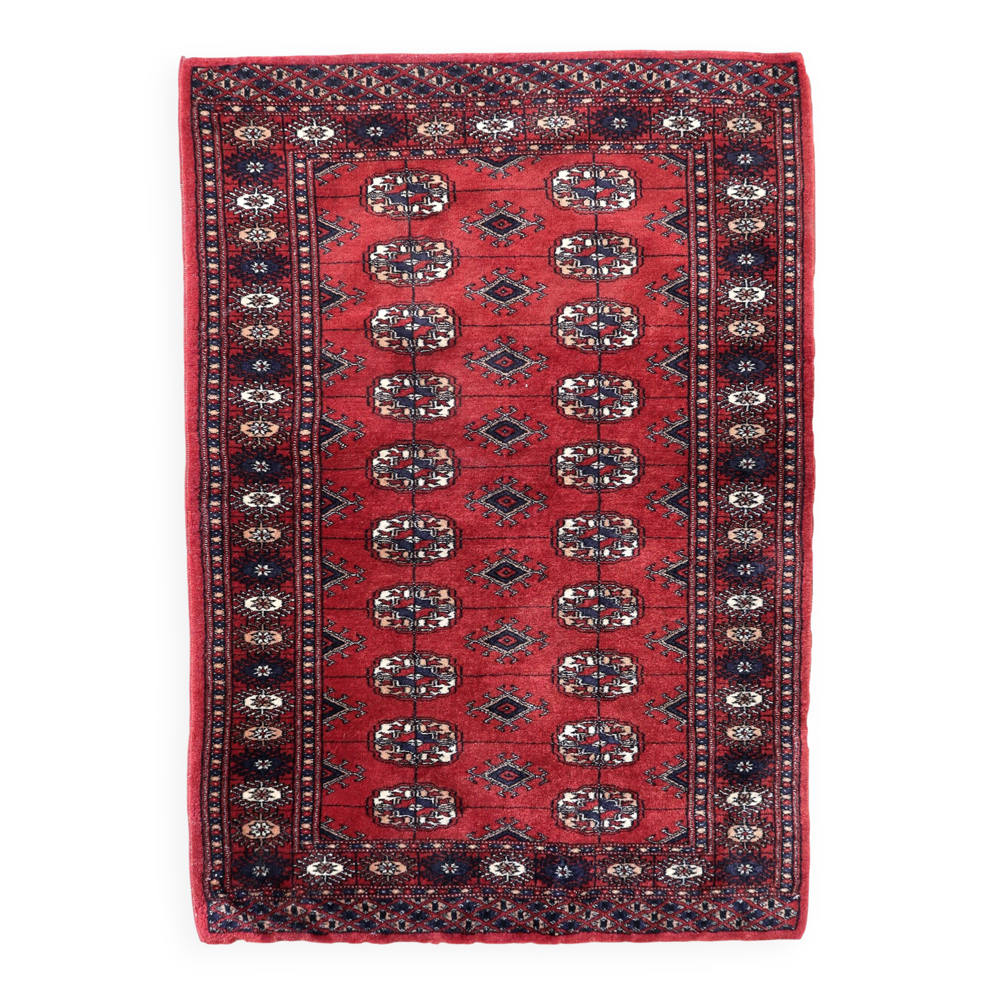 Tapis vintage fait main Bukhara 81cm x 119cm - 1C995