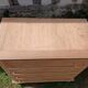 Commode 4 tiroirs pieds compas chêne bois brut