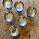 Lot de 6 coupes à dessert vintage en inox