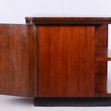 Restored art deco writing desk, Germany, 1930s, revived polish