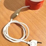 Small vintage opaline ball lamp with an orange base.